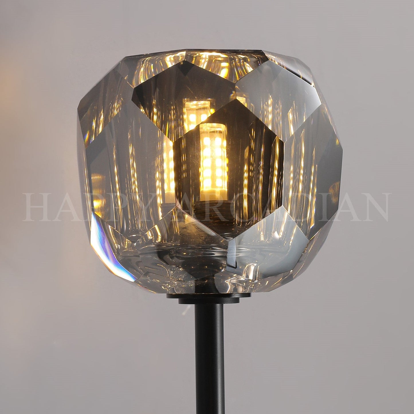 xinyue Lighting Bola De Long Style Smoke Crystal Wall Sconces