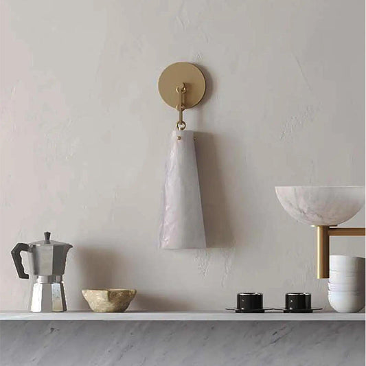 Contemporary Casey Alabaster Wall Sconce For Kitchen Island, Bedroom
