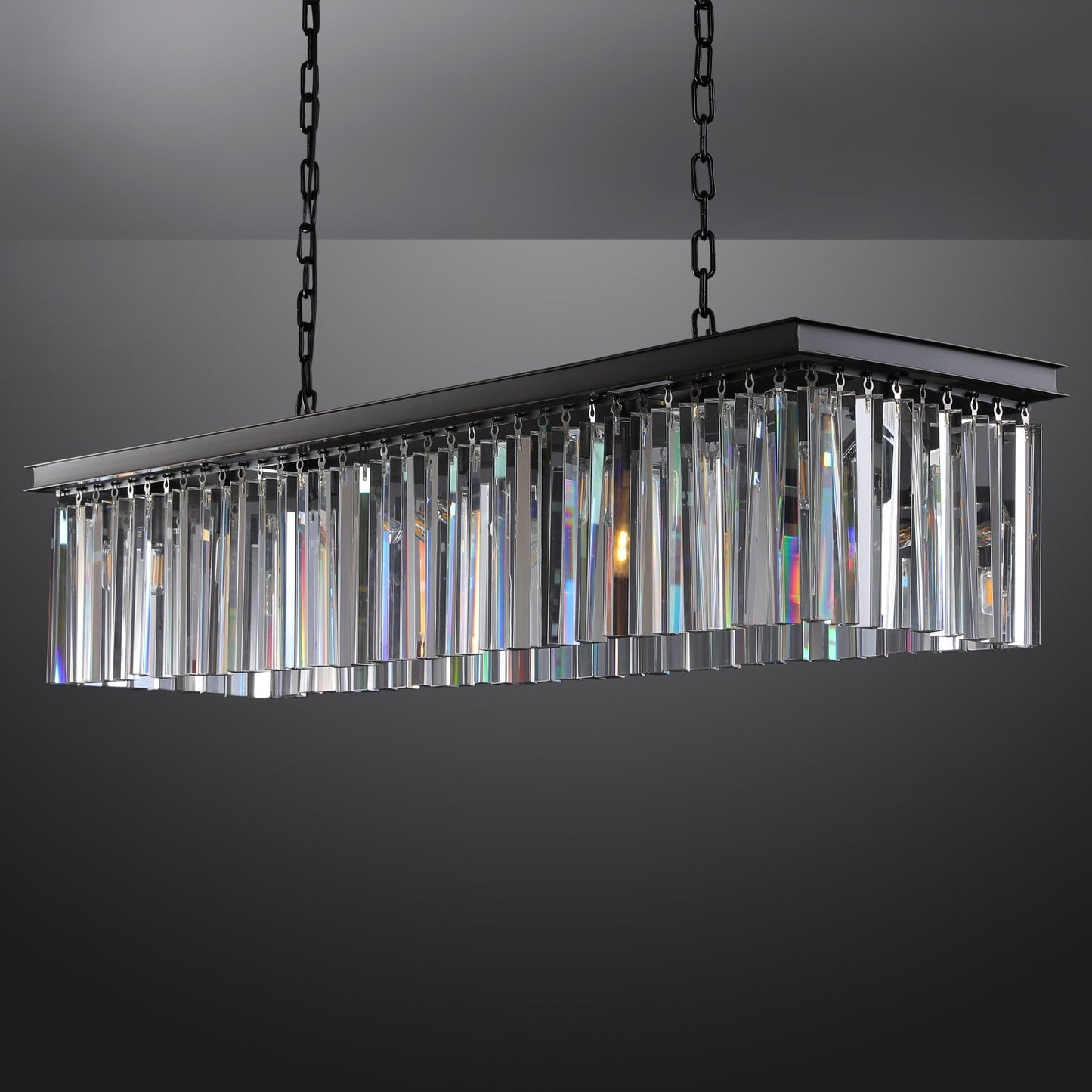 Miria K9 Crystal Rectangular Chandelier 49"