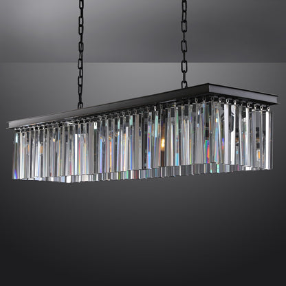 Miria K9 Crystal Rectangular Chandelier 49"