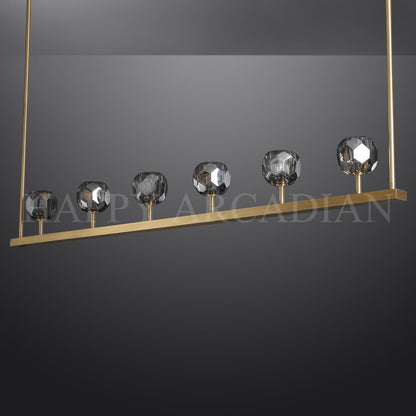 xinyue Lighting Bola De Modern Cristal Crystal Linear Chandelier 60"