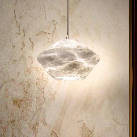 Alabaster Bedside Pendant Light, Living Room Pendant Light