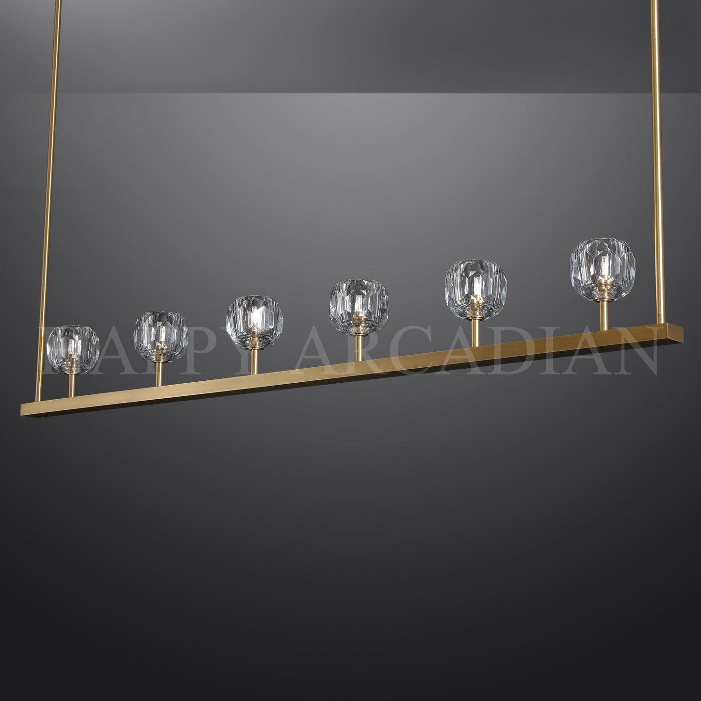 xinyue Lighting Bola De Modern Cristal Crystal Linear Chandelier 60"