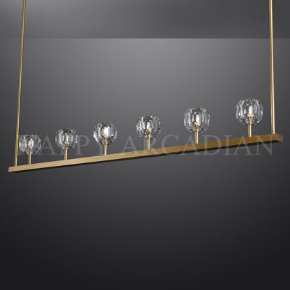 xinyue Lighting Bola De Modern Cristal Crystal Linear Chandelier 60"