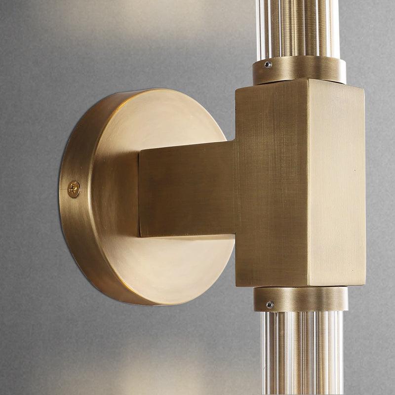 HA Candlestick Glass Wall Sconce for Bedroom