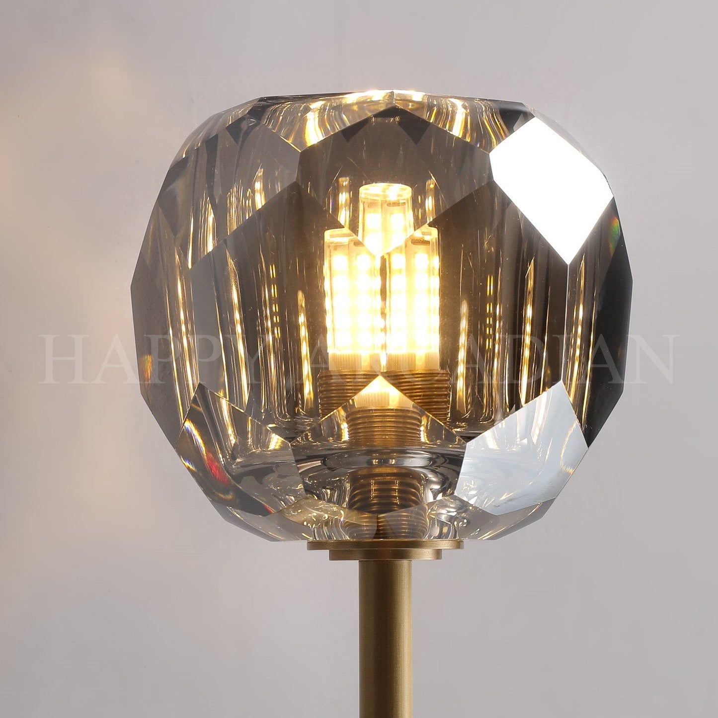 xinyue Lighting Bola De Long Style Smoke Crystal Wall Sconces