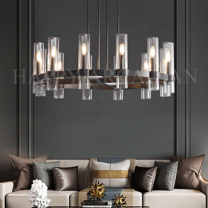 xinyue Lighting Rebecca Round Chandelier 36″, 12-Lights