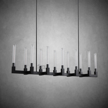 XINYUE Candlestick Linear Chandelier Lighting 55'' 67"