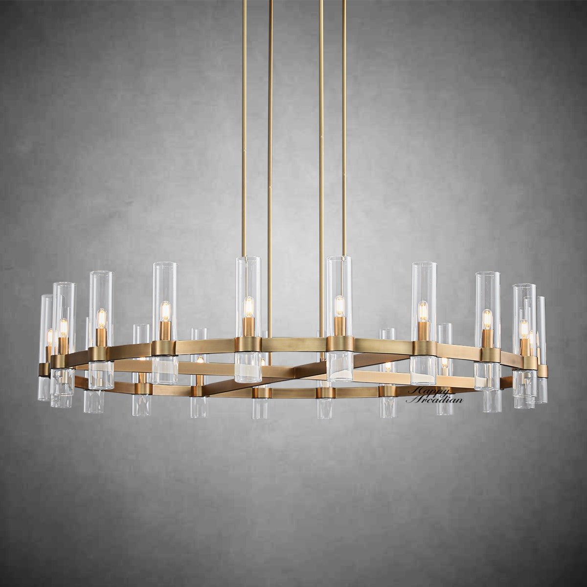 xinyue Lighting Rebecca Round Chandelier 60″, 20-Lights