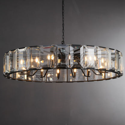 xinyue Lighting Crystal Round Chandelier for Living Room Bedroom Dining Room