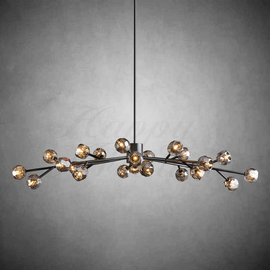 xinyue Lighting  De Smoke Crystal Round Chandelier 60"