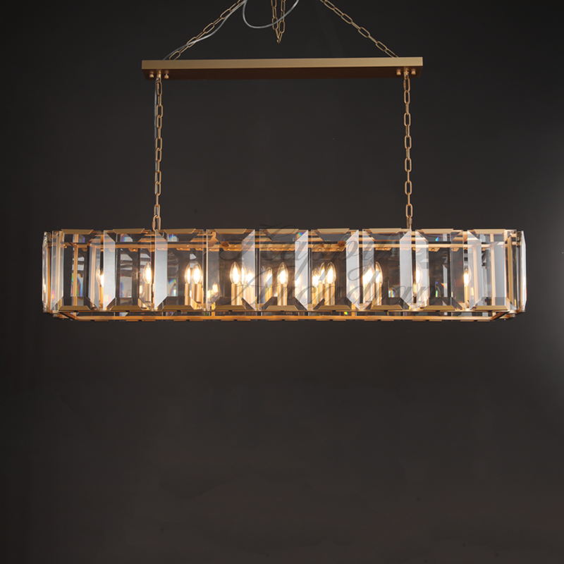 xinyue Lighting Crystal Rectangular Chandelier