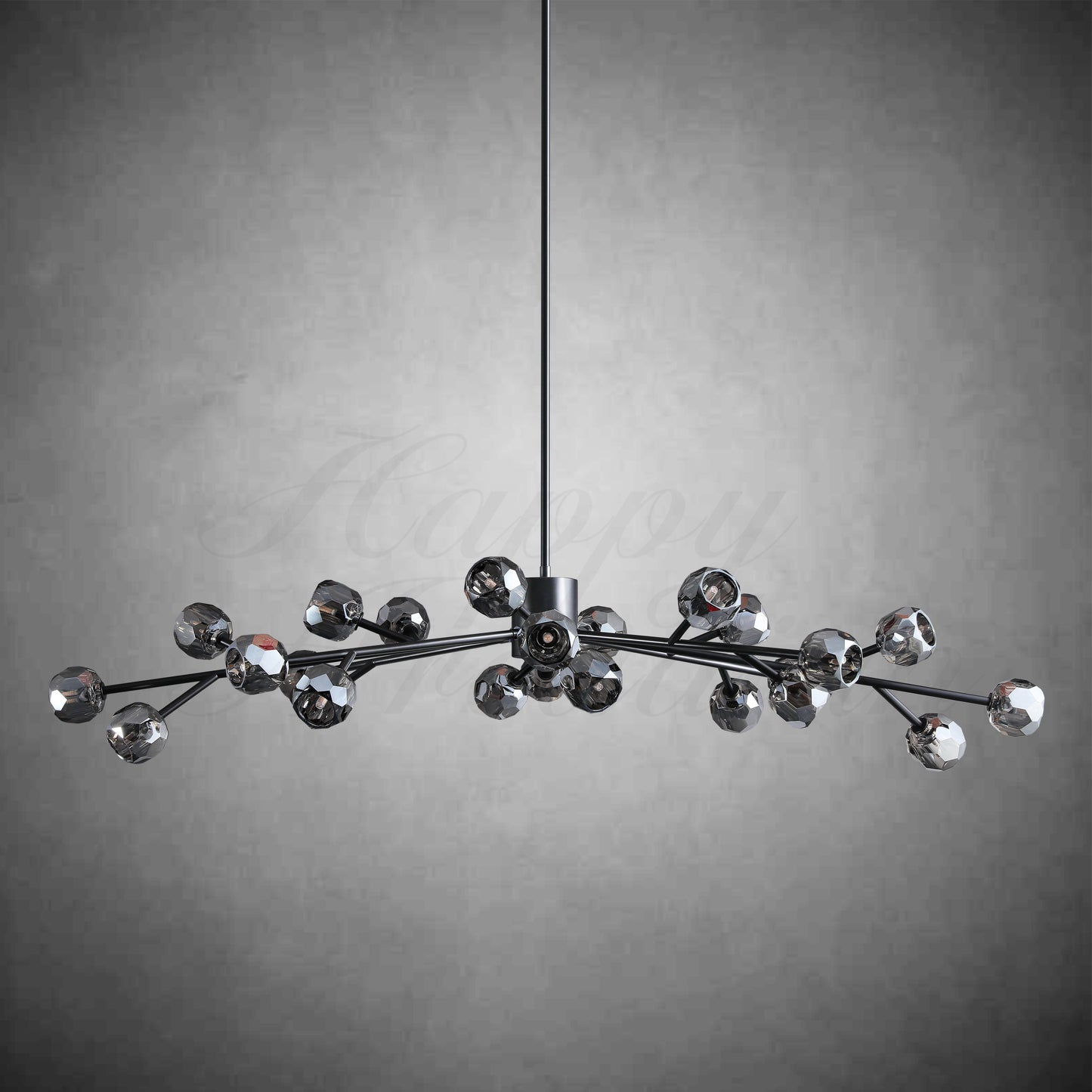 xinyue Lighting  De Smoke Crystal Round Chandelier 60"