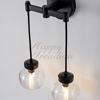 Patricia Modern Glass 2 Light Wall Sonce