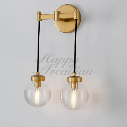 Patricia Modern Glass 2 Light Wall Sonce