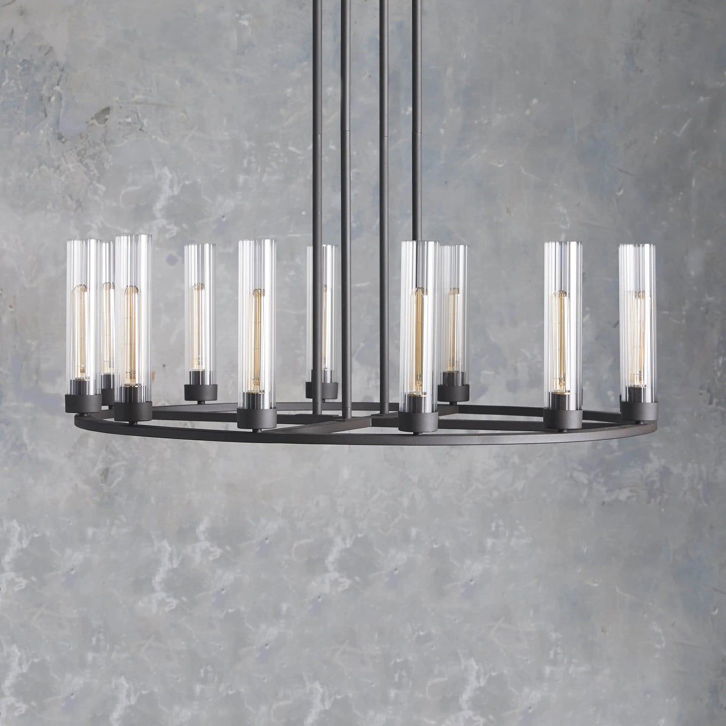 Andreas Round Glass Chandelier 30"W 40"W