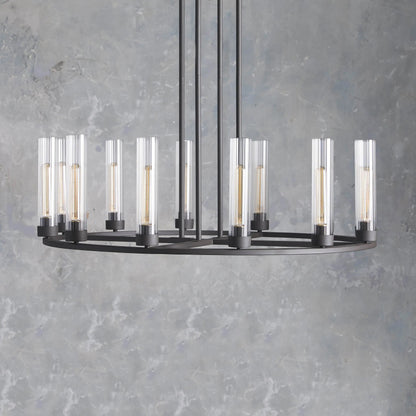 Andreas Round Glass Chandelier 30"W 40"W