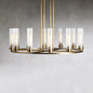Andreas Round Glass Chandelier 30"W 40"W