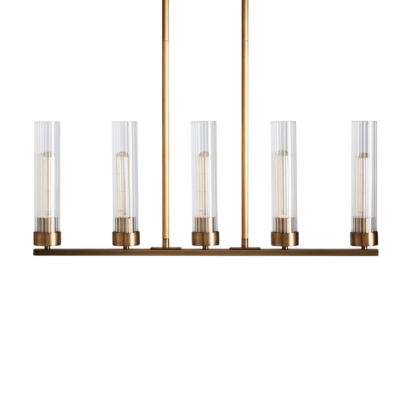 Andreas Glass Linear Chandelier Lighting