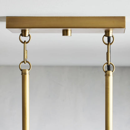 Andreas Glass Linear Chandelier Lighting