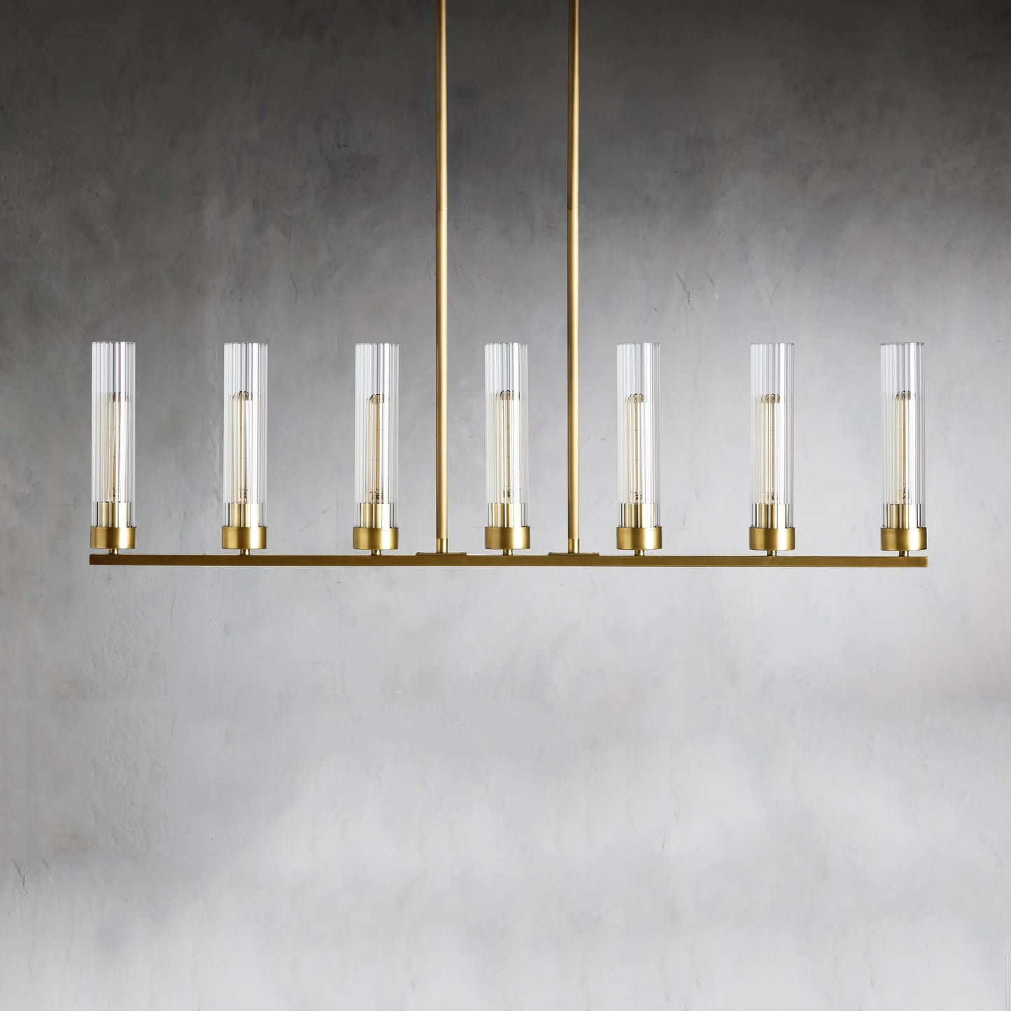Andreas Glass Linear Chandelier Lighting
