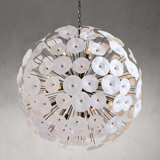 Lily Round Chandelier in Black