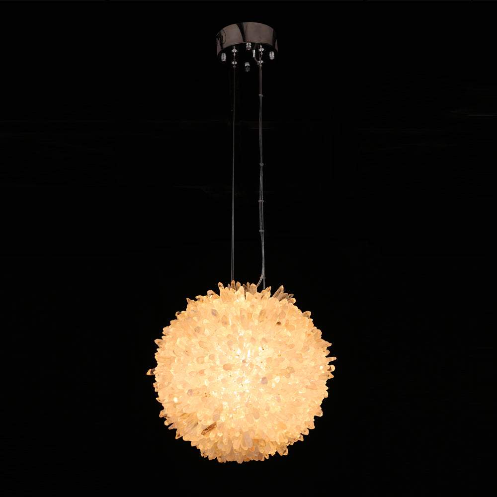Kandace Rock Crystal Ball Modern Pendant Light