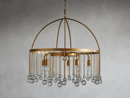 Crystal Ball Aubrey Round Chandelier 5 Light / 8 Light