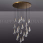 xinyue Lighting Raindrop Round Chandelier 47",21-Lights