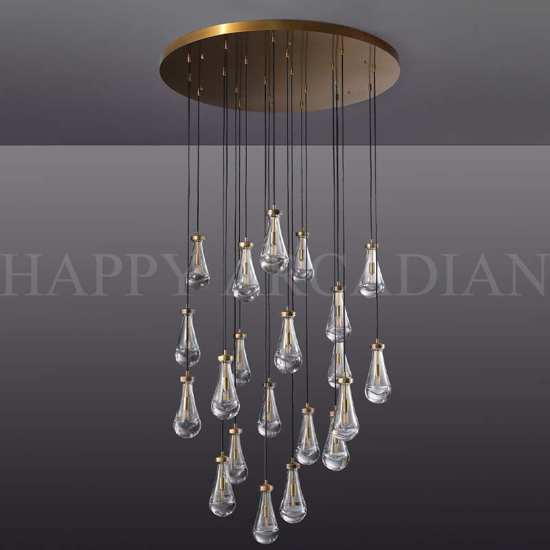 xinyue Lighting Raindrop Round Chandelier 47",21-Lights