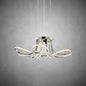 6 Petal Flower LED Strip Chandelier // Chrome and Dimmable