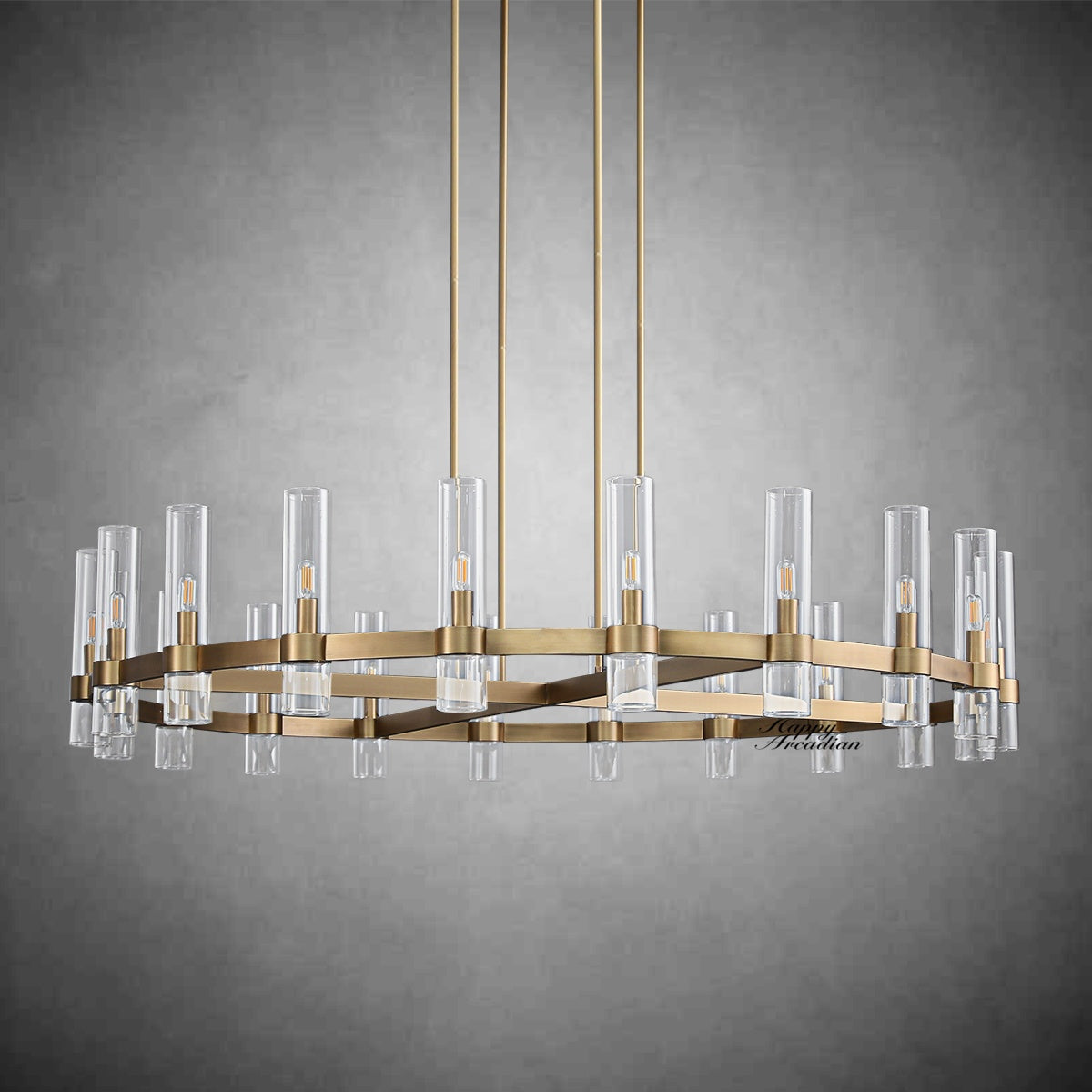xinyue Lighting Rebecca Round Chandelier 60″, 20-Lights