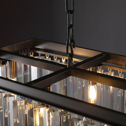Miria K9 Crystal Rectangular Chandelier 59"