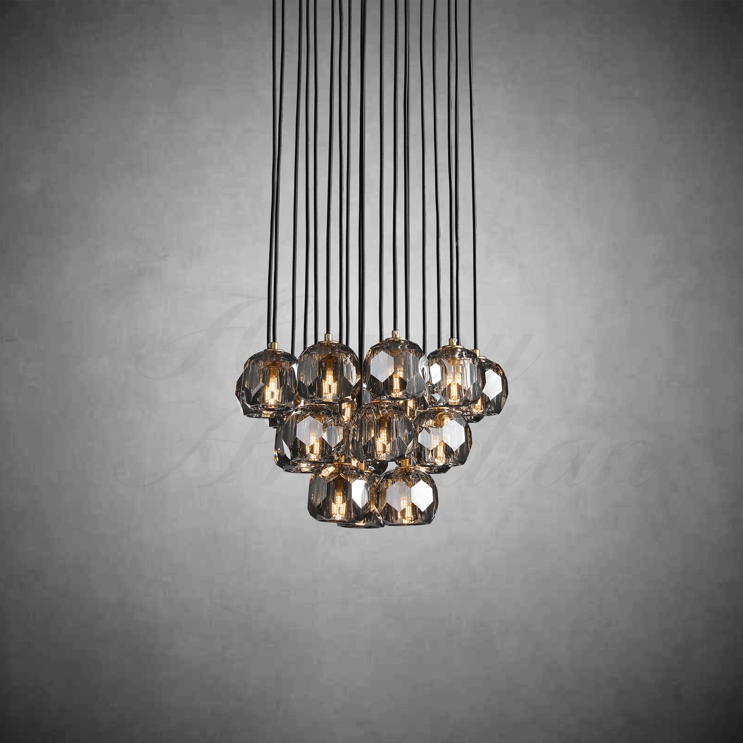 xinyue Bola De Crystal Round Cluster Chandelier 30" 40''