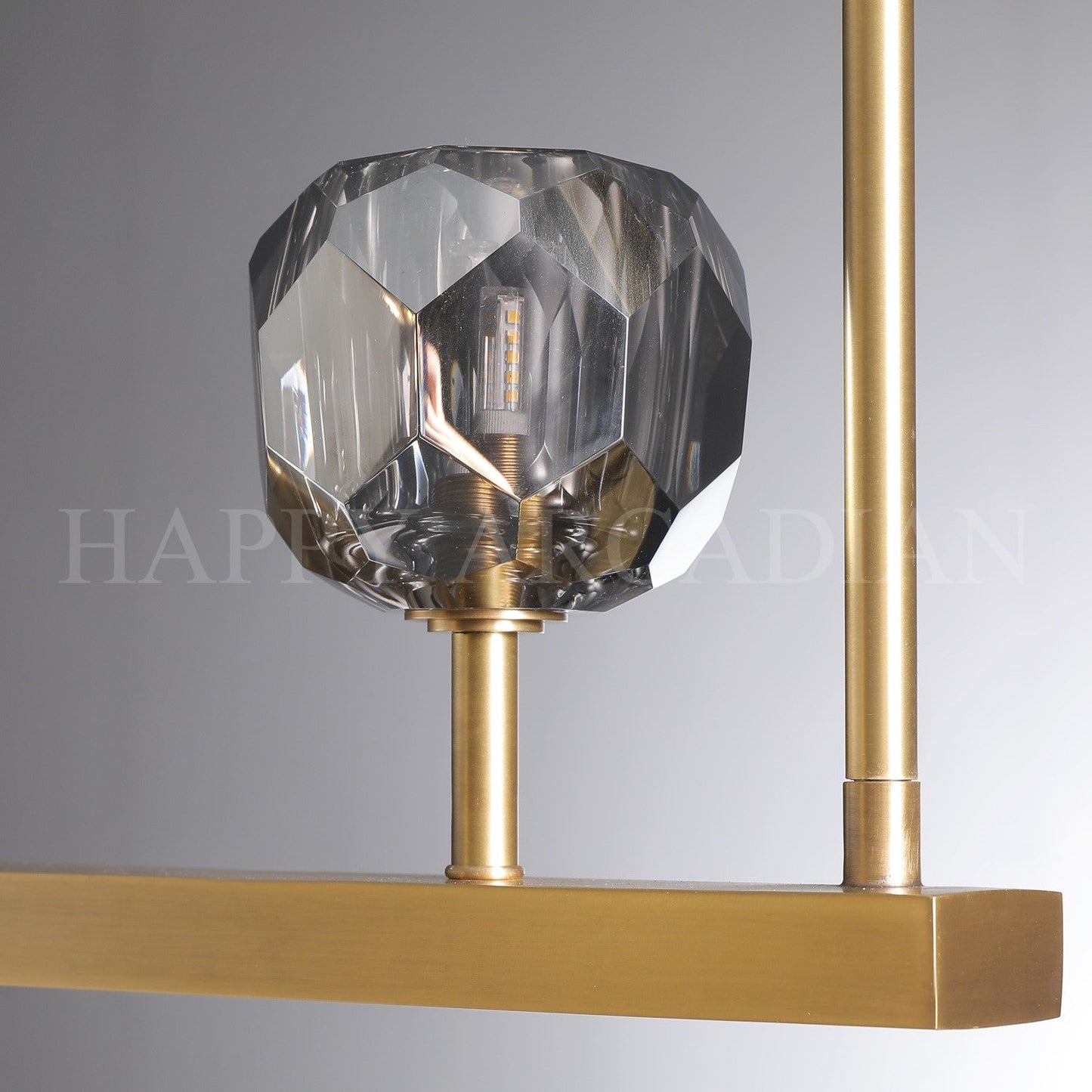 xinyue Bola De Smoke Glass Linear Chandelier 48" for Living room