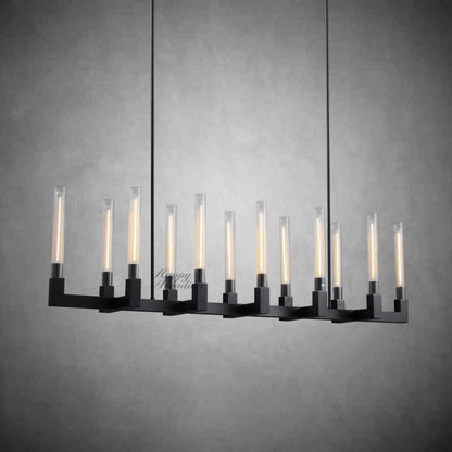 XINYUE Candlestick Linear Chandelier Lighting 55'' 67"