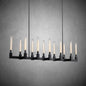 XINYUE Candlestick Linear Chandelier Lighting 55'' 67"