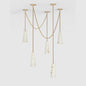 Contemporary Casey Chandelier 5-Light Vintage Alabaster Pendant Cluster