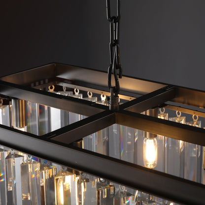 Miria K9 Crystal Rectangular Chandelier 49"