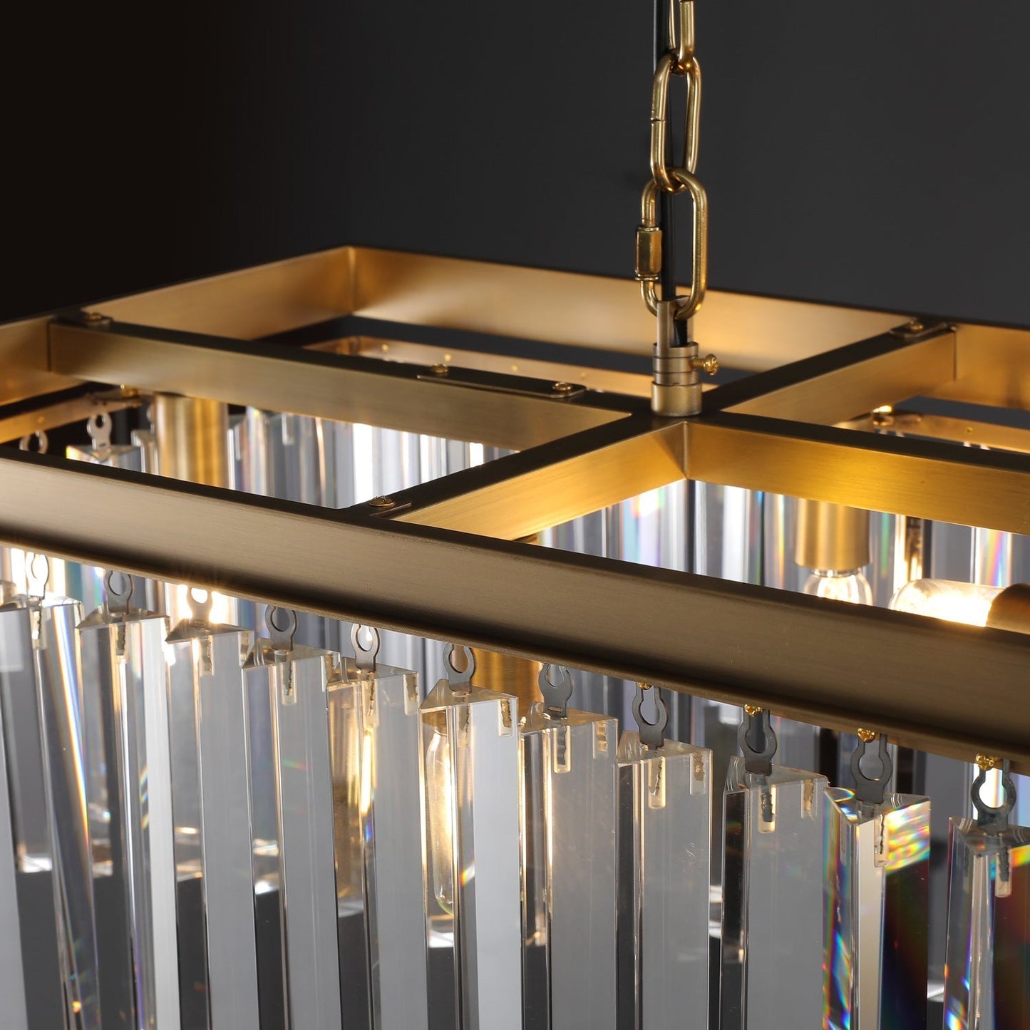 Miria K9 Crystal Rectangular Chandelier 59"