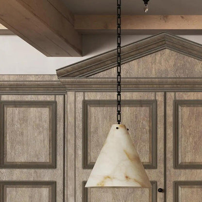Contemporary Casey Large Alabaster Pendant Light For Kitchen Island, Living Room