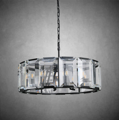 xinyue Lighting Crystal Round Chandelier for Living Room Bedroom Dining Room