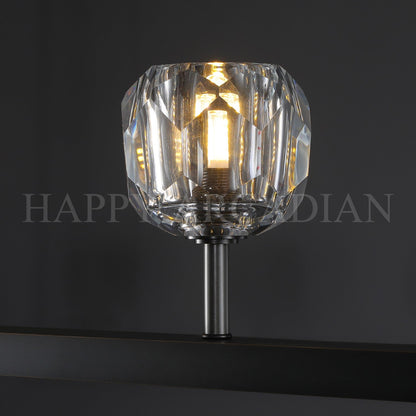 xinyue Bola De Clear Cristal Linear Chandelier 48"