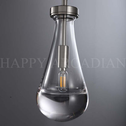 xinyue Raindrop Glass Round Chandelier 60"