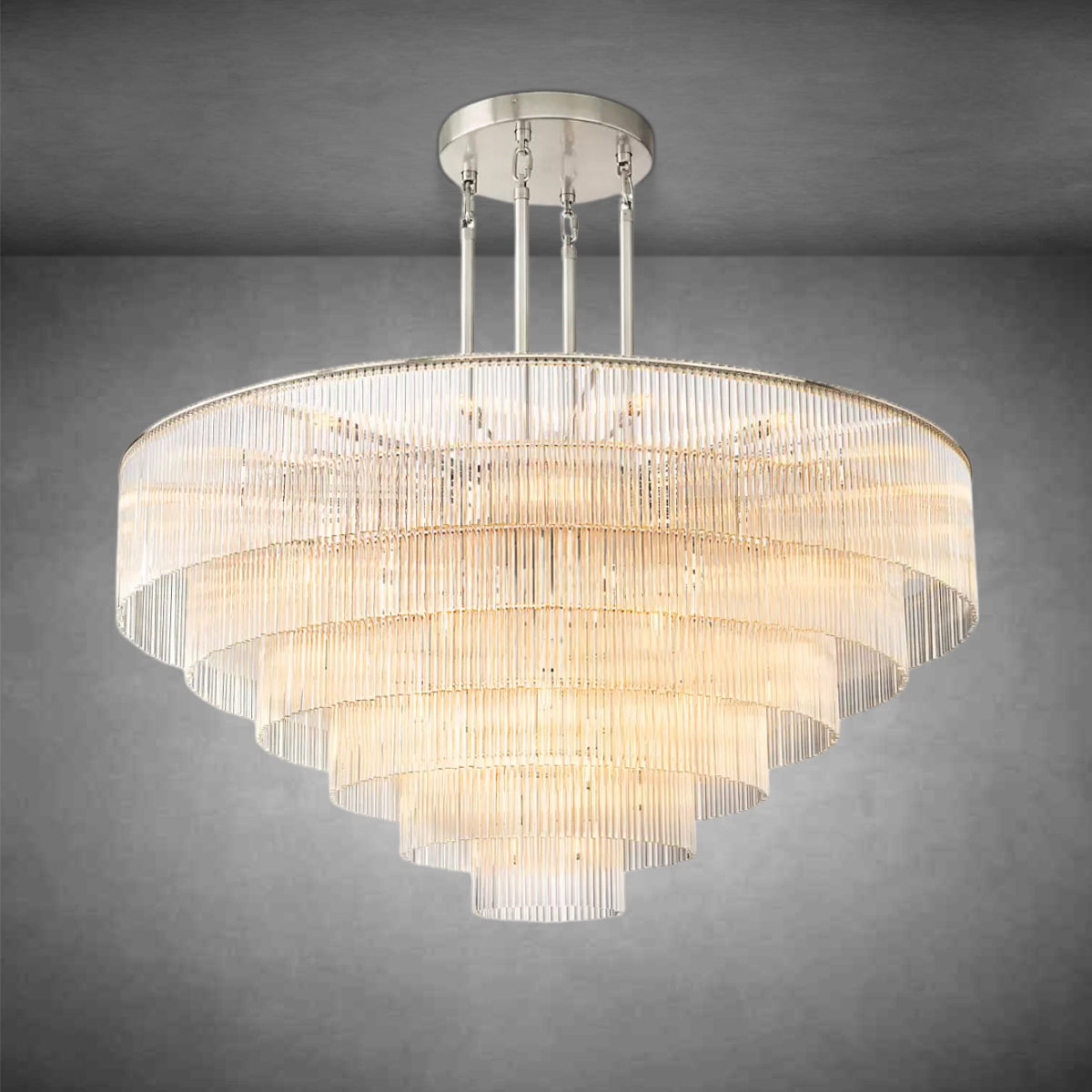 XINYUE Amadeo Round Chandelier 60" For Living Room