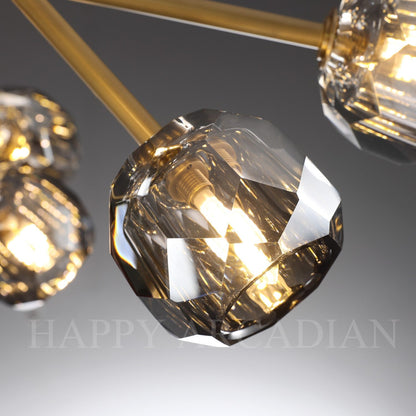 XINYUE Bola De Smoke Ball Round Chandelier 36"