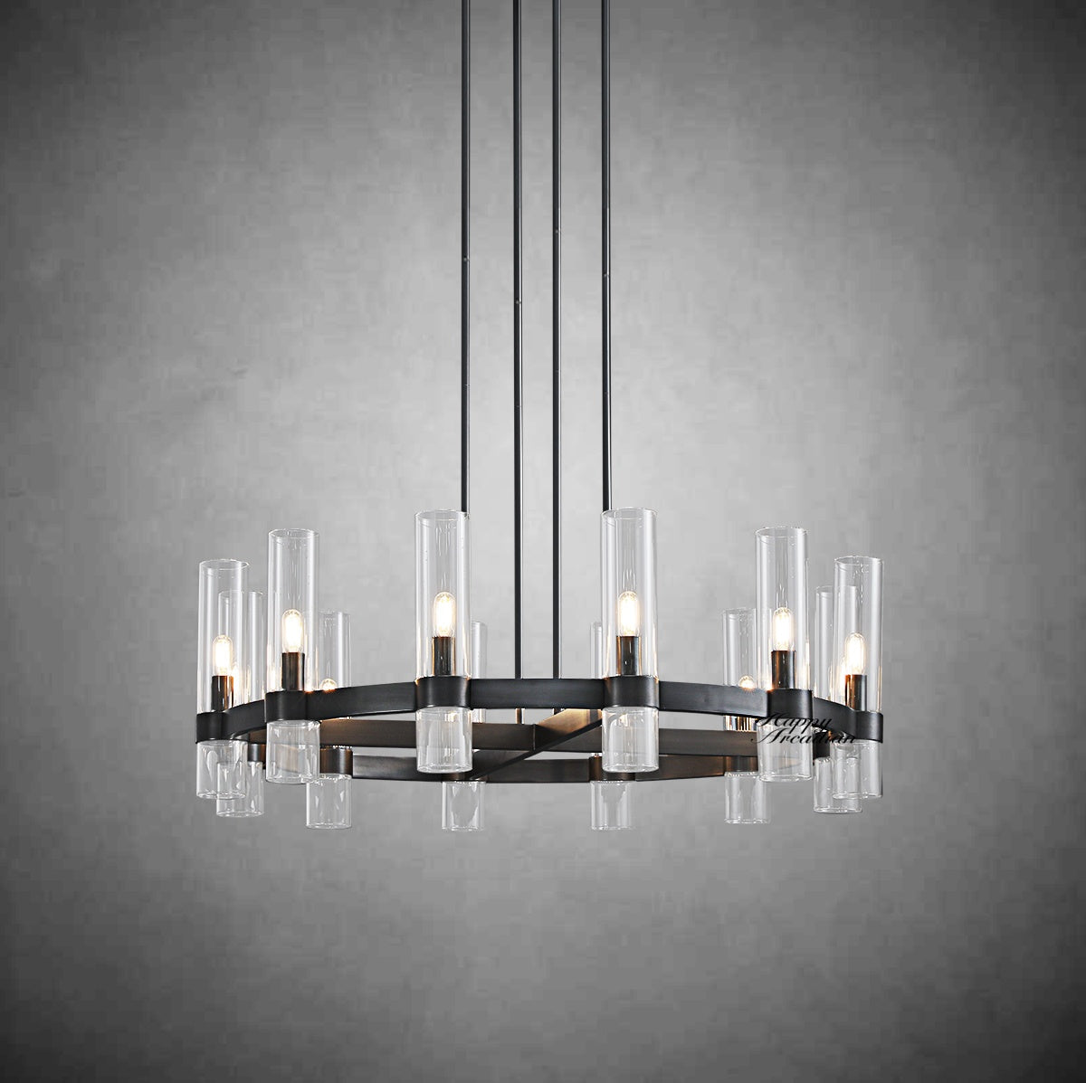 xinyue Lighting Rebecca Round Chandelier 36″, 12-Lights