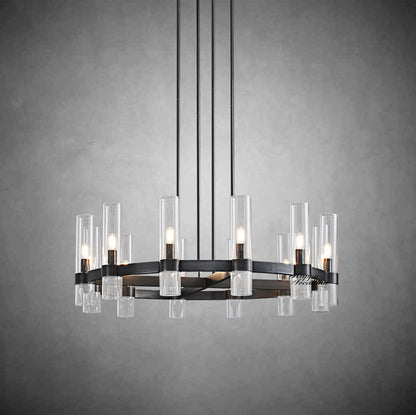 xinyue Lighting Rebecca Round Chandelier 36″, 12-Lights