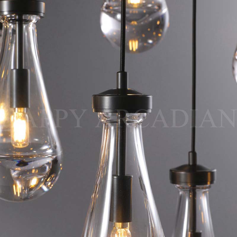 xinyue Lighting Raindrop Round Chandelier 60″, 31-Lights