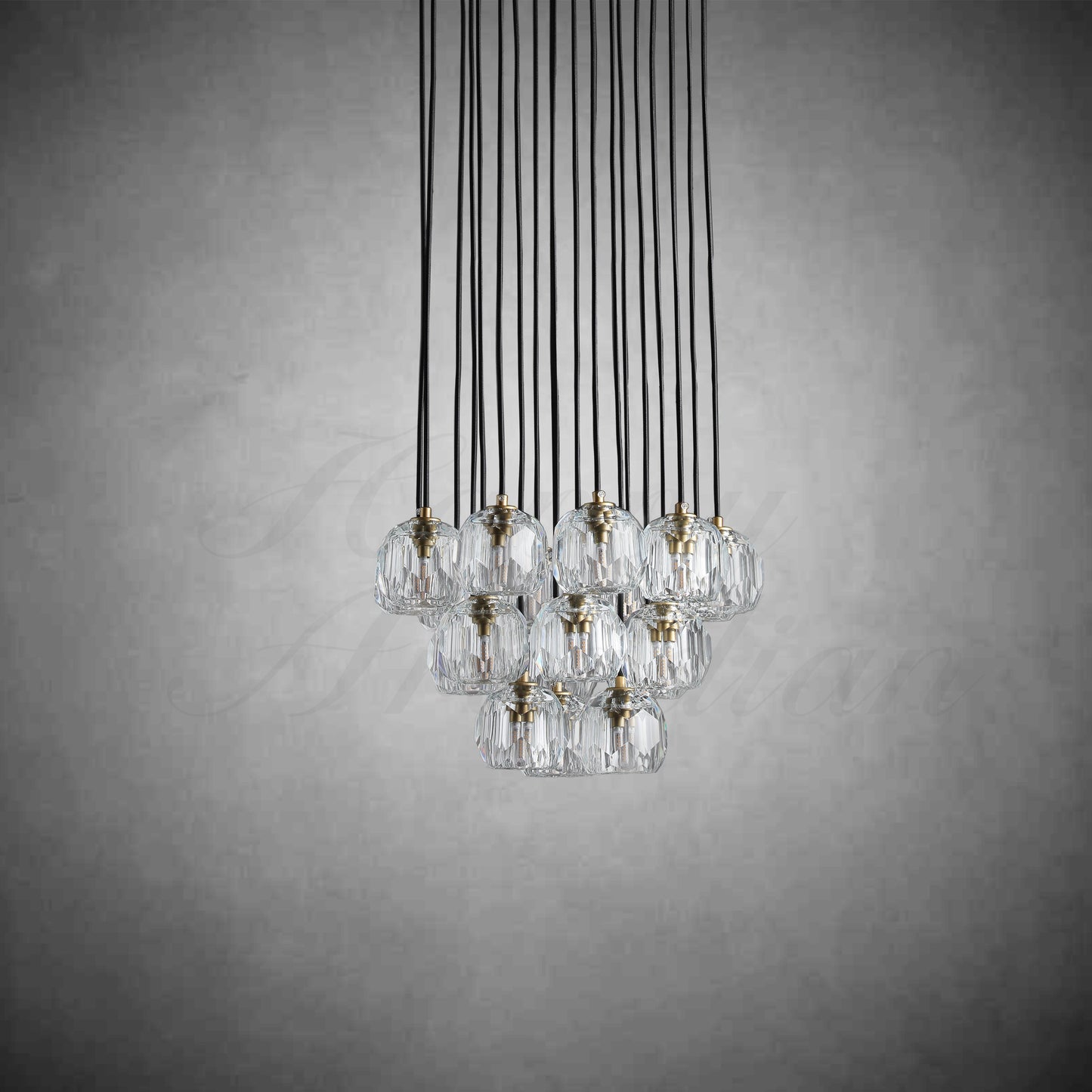 xinyue Bola De Crystal Round Cluster Chandelier 30" 40''